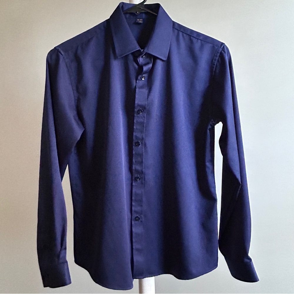 Boy’s Navy Blue Dress Shirt